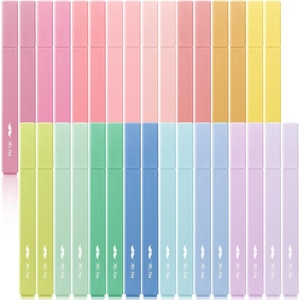 image:imageMr Pen Aesthetic Highlighters No Bleed Bulk 64 Pack Pastel Color  Chisel Tip Cute Highlighters Assorted Colors for Journaling Highlighting Underlining Fast Dry Back to School SuppliesPastel
