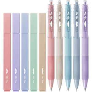 image:imageMr Pen Aesthetic Highlighters and Gel Pens 10 Pack  Pastel Colors Bible Highlighters No Bleed Black Ink Gel Pens Fast Dry and No Smear for Bible Journaling Planner