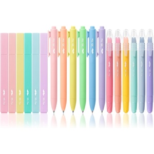 image:imageMr Pen Aesthetic Highlighters and Gel Pens 18 Pack  Pastel Colors Bible Highlighters No Bleed Colored Ink Gel Pens Fast Dry and No Smear for Bible Journaling PlannerPastel and Vibrant
