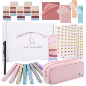 image:imageMr Pen Annotation Essentials Kit for Book Lovers Aesthetic Highlighters  Transparent Sticky Notes Annotation Key Bookmark Stickers amp Pencil Pouch Mothers Day