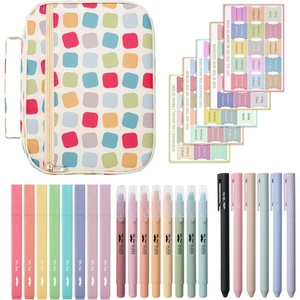 image:imageMr Pen Bible Cover Case for Women Large Bag with Durable Handle  24pcs Bible Journaling Kit amp Study Supplies with No Bleed Highlighters and Pens Christian Gift for WomenJewel Tones