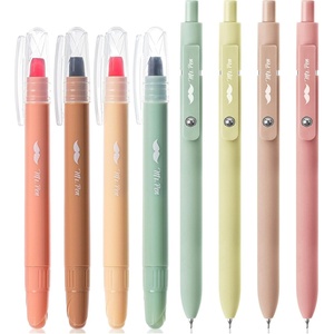 image:imageMr Pen Bible Highlighters and Gel Pens 8 Pack  Assorted Colors Gel Highlighters No Bleed Black Ink Gel Pens Fast Dry and No Smear for Bible Journaling Planner