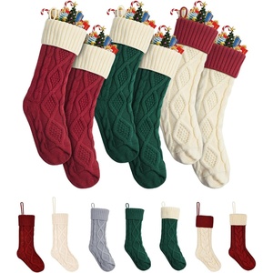 image:imageMr Pen Cable Knit Christmas Stockings 18 Inch 6 Pack  Premium Acrylic Yarn Cozy Holiday Stockings for Mantel Dcor Fireplace Hanging amp Christmas Gift StuffersGreen  Red  Cream