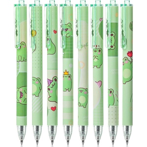 image:imageMr Pen Cartoon Retractable Gel Pens 6 Pack Black Ink Fine Point 05 mm  Fast Dry Smooth Writing Cute Animal Gel Ink Pens for Drawing Writing and School Supplies for Girls Frog Accessories