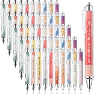 image:imageMr Pen Christian Pen Set 10 Pack Faith Blossoms Black Ink  Bible Verse Pens Ballpoint PensGradient Ombre  Black Ink