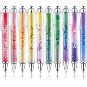 image:imageMr Pen Christian Pen Set 10 Pack Faith Blossoms Black Ink  Bible Verse Pens Ballpoint PensGradient Style  Black Ink