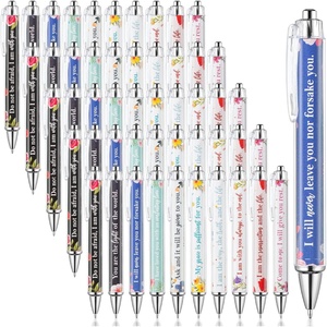 image:imageMr Pen Christian Pen Set 10 Pack Faith Blossoms Black Ink  Bible Verse Pens Ballpoint PensOpulent Blooms  Black Ink