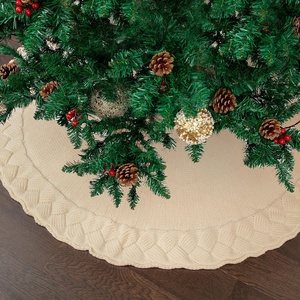 image:imageMr Pen Christmas Tree Skirt  48 Inch Knitted Xmas Tree SkirtKnitted 4