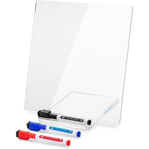 image:imageMr Pen Clear Acrylic Board with Stand 118 x 9 3 Markers  Rainbow Theme Clear Dry Erase Board for DeskClear
