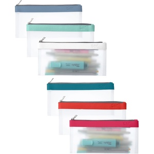 image:imageMr Pen Clear Pencil Pouch 850x425 3 Pack Durable TPU Material  Medium WaterResistant Pencil Bags with Smooth Zipper Multipurpose Clear Pouch for Stationery School OfficeDeep Sunshine