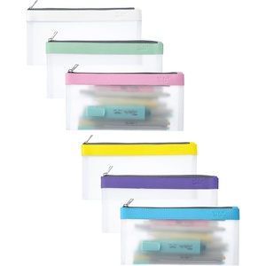 image:imageMr Pen Clear Pencil Pouch 850x425 3 Pack Durable TPU Material  Medium WaterResistant Pencil Bags with Smooth Zipper Multipurpose Clear Pouch for Stationery School OfficeMorandi
