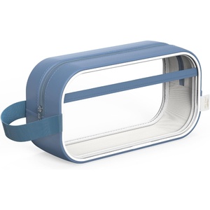image:imageMr Pen Clear Pencil Pouch Large Capacity Makeup Pouch  Clear Pen Pencil Case Cosmetics Bag MultiPurpose for Travel School Teen Girls Transparent Stationary BagBlue