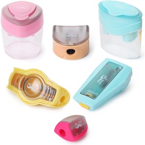 image:imageMr Pen Colorful Pencil Sharpeners with Lid 6 Pcs Cute Pencil Sharpeners  Pencil Sharpener for Kids Pencil Sharpeners for Students Manual Pencil Sharpener