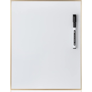 image:imageMr Pen Dry Erase Board 14 x 11 with a Black Dry Erase Marker  Aluminum Frame Gold Magnetic Small Mini White Board for Students Fridge Wall Locker Includes Double Sided TapesGold