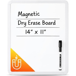 image:imageMr Pen Dry Erase Board 14 x 11 with a Black Dry Erase Marker  Green Frame Small Mini White Board for Students Fridge Wall Locker Includes Double Sided TapesWhite