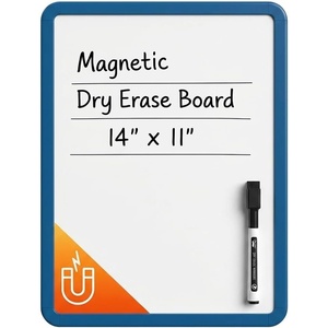 image:imageMr Pen Dry Erase Board 14 x 11 with a Black Dry Erase Marker  Green Frame Small Mini White Board for Students Fridge Wall Locker Includes Double Sided TapesDark Blue