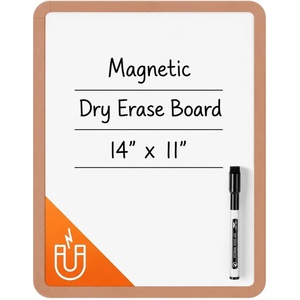 image:imageMr Pen Dry Erase Board 14 x 11 with a Black Dry Erase Marker  Green Frame Small Mini White Board for Students Fridge Wall Locker Includes Double Sided TapesCopper Tan
