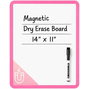 image:imageMr Pen Dry Erase Board 14 x 11 with a Black Dry Erase Marker  Green Frame Small Mini White Board for Students Fridge Wall Locker Includes Double Sided TapesLight Coral