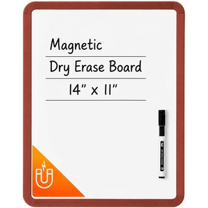 image:imageMr Pen Dry Erase Board 14 x 11 with a Black Dry Erase Marker  Green Frame Small Mini White Board for Students Fridge Wall Locker Includes Double Sided TapesChocolate Brown