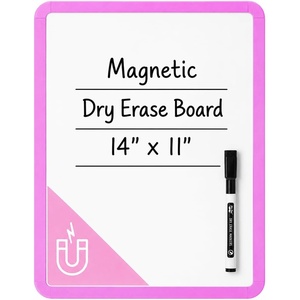 image:imageMr Pen Dry Erase Board 14 x 11 with a Black Dry Erase Marker  Green Frame Small Mini White Board for Students Fridge Wall Locker Includes Double Sided TapesOrchid