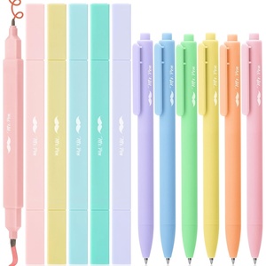 image:imageMr Pen Dual Tip Aesthetic Highlighters and Gel Pens 12 Pack  Pastel Colors Bible Highlighters No Bleed Colored Ink Gel Pens Fast Dry and No Smear for Bible Journaling Planner