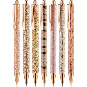 image:imageMr Pen Fancy Pens for Women 7 Pack Black Ink Ballpoint 10 Refills  10mm Glitter Cute Pens for Journaling Sparkly Fancy Pen for Writing Women amp Girls School Gifts College StudentsRose Gold Reverie