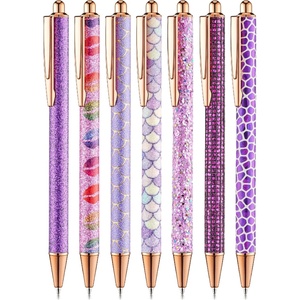 image:imageMr Pen Fancy Pens for Women 7 Pack Black Ink Ballpoint 10 Refills  10mm Glitter Cute Pens for Journaling Sparkly Fancy Pen for Writing Women amp Girls School Gifts College StudentsElegant in Purple