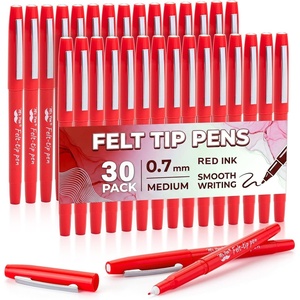 image:imageMr Pen Felt Tip Pens 36 Pack 07 mm Green Felt Tip Pens Bulk Fast Dry  No Smear Planner Markers for Underlining Writing Drawing Journaling SuppliesRed