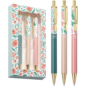 image:imageMr Pen Luxury Floral Pen Set 3 pcs Black Ink Ballpoint Pens Floral Pen  Fancy Pens for Women Cute Pens for Journaling Mothers Day1 Count Pack of 1