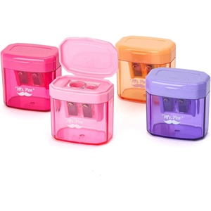 image:imageMr Pen Manual Pencil Sharpener 6 Pack Colorful Dual Holes  Compatible with Standard and Jumbo Pencils Snapon Lid Colored Handheld Pencil Sharpener for Artists ClassroomCandy Bloom