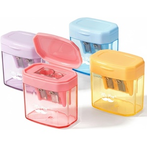 image:imageMr Pen Manual Pencil Sharpener 6 Pack Colorful Dual Holes  Compatible with Standard and Jumbo Pencils Snapon Lid Colored Handheld Pencil Sharpener for Artists ClassroomMulticolor