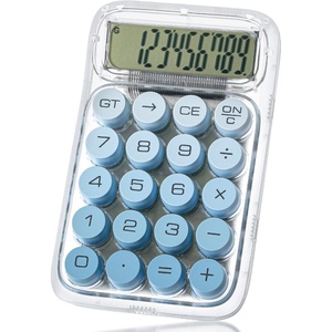 image:imageMr Pen Mechanical Switch Calculator 10 Digits Blue Calculator  Transparent Body Large LCD Display Big Buttons