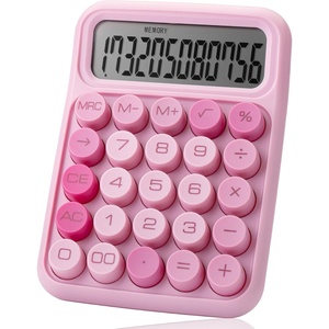 image:imageMr Pen Mechanical Switch Calculator 12 Digit Large LCD Display  Blue with Big Buttons Mechanical Switch Calculator for Home School OfficePink