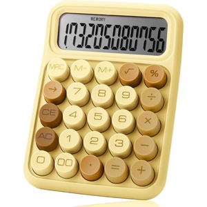 image:imageMr Pen Mechanical Switch Calculator 12 Digit Large LCD Display  Colorful with Big Buttons Mechanical Switch Calculator for Home School OfficeCool Brown