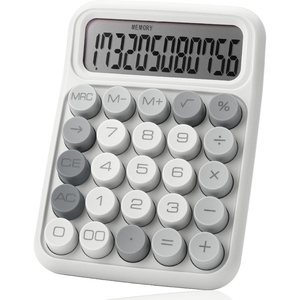 image:imageMr Pen Mechanical Switch Calculator 12 Digit Large LCD Display  Colorful with Big Buttons Mechanical Switch Calculator for Home School OfficeGray