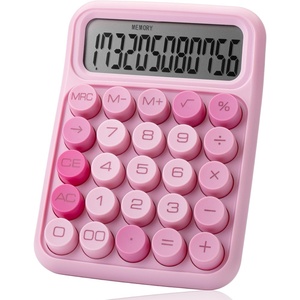image:imageMr Pen Mechanical Switch Calculator 12 Digit Large LCD Display  Colorful with Big Buttons Mechanical Switch Calculator for Home School OfficePink