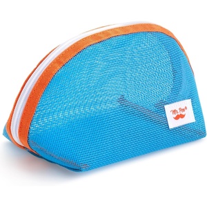 image:imageMr Pen Mesh Pencil Case Blue Mesh Zipper Pouch Bags Cosmetic Bag  Makeup Bag Cute