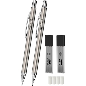 image:imageMr Pen Metal Mechanical Pencil Set with Lead Refills amp Erasers 2 Pack  09mm 4x Tubes 2B Lead Refill 4x Eraser Refills for School Supplies Note Taking Drawing Sketching Office09mm