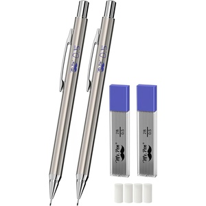 image:imageMr Pen Metal Mechanical Pencil Set with Lead Refills amp Erasers 2 Pack  09mm 4x Tubes 2B Lead Refill 4x Eraser Refills for School Supplies Note Taking Drawing Sketching Office05mm