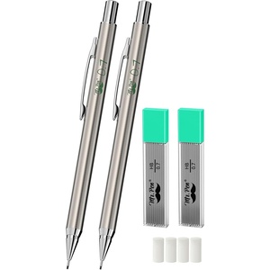 image:imageMr Pen Metal Mechanical Pencil Set with Lead Refills amp Erasers 2 Pack  09mm 4x Tubes 2B Lead Refill 4x Eraser Refills for School Supplies Note Taking Drawing Sketching Office07mm