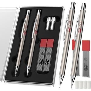 image:imageMr Pen Metal Mechanical Pencil Set with Lead Refills amp Erasers 2 Pack  09mm 4x Tubes 2B Lead Refill 4x Eraser Refills for School Supplies Note Taking Drawing Sketching Office03mm