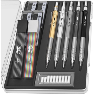 image:imageMr Pen Metal Mechanical Pencil Set with Lead Refills amp Erasers 5 Pack  5 Sizes 03 05 07 09 amp 2mm 6x Tubes HB Lead Refills for School Supplies Note Taking Drawing Fathers Day Gift