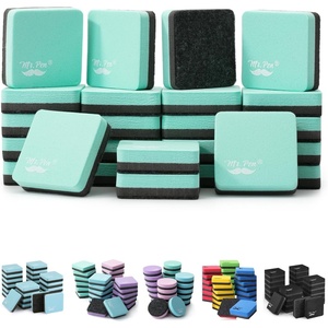 image:imageMr Pen Mini Magnetic Dry Erase Erasers 2 x 2 24 Pack  Black Small Magnetic Whiteboard Dry Erase Erasers Bulk for Kids Teachers Students and Classroom SuppliesGreen