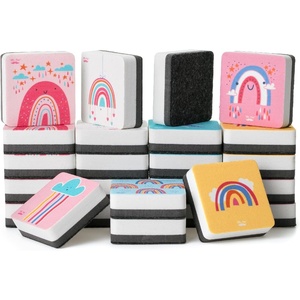 image:imageMr Pen Mini Magnetic Dry Erase Erasers 2 x 2 24 Pack  Black Small Magnetic Whiteboard Dry Erase Erasers Bulk for Kids Teachers Students and Classroom SuppliesBoho