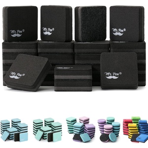 image:imageMr Pen Mini Magnetic Dry Erase Erasers 2 x 2 24 Pack  Black Small Magnetic Whiteboard Dry Erase Erasers Bulk for Kids Teachers Students and Classroom SuppliesBlack