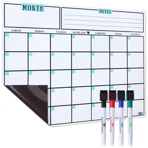 image:imageMr Pen Monthly Magnetic Dry Erase Board Calendar for Fridge 147x118  Gray Monthly Planner Whiteboard for Refrigerator with 4 Dry Erase Markers for Family Schedules Chores Meal PlanningWhite