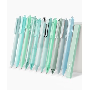 image:imageMr Pen Pastel Green Gel Pens Set 12 Pack  Black Ink Cute Writing Pens with 1 Aesthetic Highlighter 05 mm Smooth Gel Pens for Journaling Aesthetic Girly StationeryPastel Green Barrel