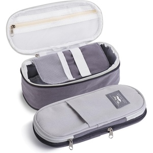 image:imageMr Pen Pencil Case Large Fabric Pencil Pouch Large Grey Pen Bag  School Supplies Pencil Pouch CuteMedium
