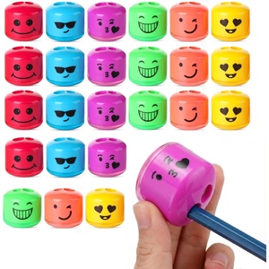 image:imageMr Pen Pencil Sharpeners Manual 12 Pack Dual Hole Smiley  Bulk Handheld Pencil Sharpener Compatible with Standard and Jumbo Pencils Snapon Lid Stainless Steel Blade24 Pack