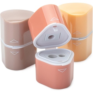 image:imageMr Pen Pencil Sharpeners Manual 6 Pack 3 Holes Colorful  Handheld Pencil Sharpener Large Waste Box Compatible with Standard and Jumbo Pencils Stainless Steel Blade for KidsBoho Colors